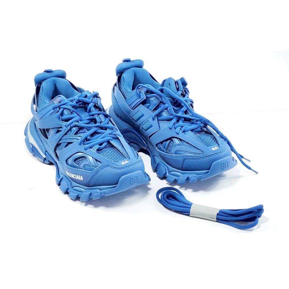 RRP$1042 BALENCIAGA Track Sneakers US7 UK6 EU40 Blue LED Monocolor